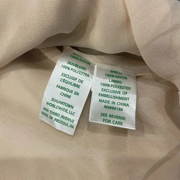 Lilly Pulitzer FIA DRESS Sand Dune Embellished Gold Beige XS - Picture 8 of 11